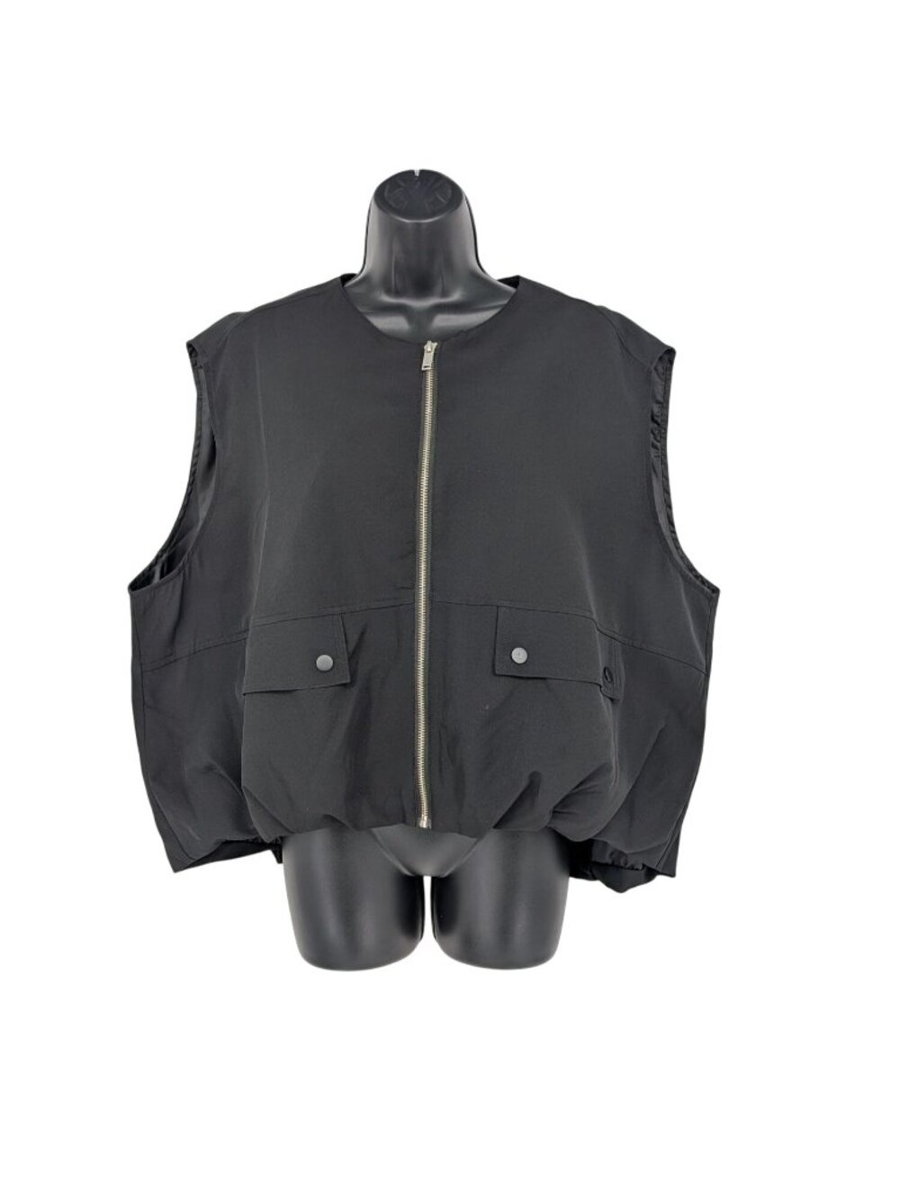 Commense Cargo Vest Jacket Relaxed Fit Zip Up Gorpcore Utility Streetwear XLarge